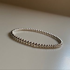 3mm Silver beads bracelet